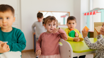 children in child care center