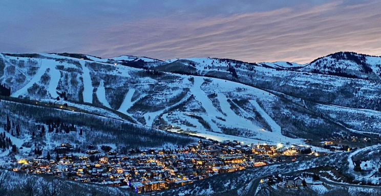 View of mountain town